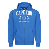 True Royal cape cod ma vintage crossed oars & boat anchor sports sweatshirt Zipper Hoodie - linhVisuals