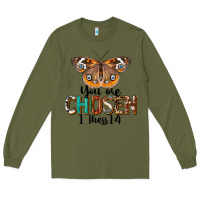 Army Green You Are Chosen Religious Long Sleeve Tee - LillyAllenDesigns