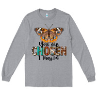 Heather Grey You Are Chosen Religious Long Sleeve Tee - LillyAllenDesigns