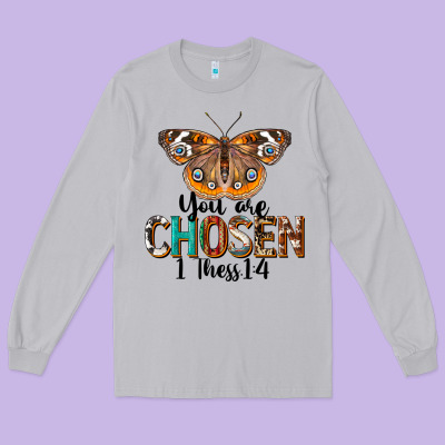 You Are Chosen Religious Long Sleeve Tee Designed By Lillyallendesigns