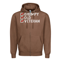 Chestnut grumpy old veteran patriotic american military veteran t shirt Zipper Hoodie - linhVisuals