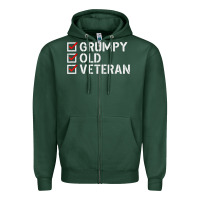 Grumpy Old Veteran Patriotic American Military Veteran T Shirt Zipper Hoodie | Teevron