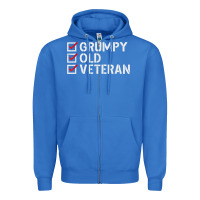 True Royal grumpy old veteran patriotic american military veteran t shirt Zipper Hoodie - linhVisuals