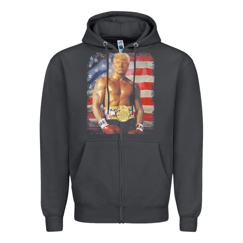 Funny Boxer Trump Trump Rocky Meme T Shirt Zipper Hoodie by linhVisuals | Teevron