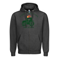 Charcoal Heather diddly squat farm green, tractor tee for farmer t shirt Zipper Hoodie - linhVisuals