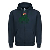 Navy diddly squat farm green, tractor tee for farmer t shirt Zipper Hoodie - linhVisuals
