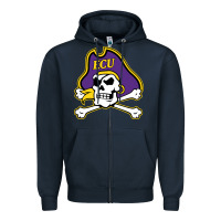 Navy The east carolina pirates Zipper Hoodie - linhVisuals
