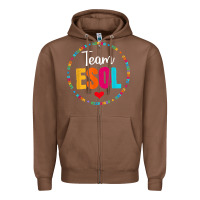 Chestnut back to school teachers crew students   team esol teacher t shirt Zipper Hoodie - linhVisuals