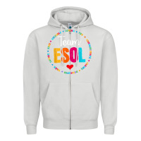 Dove Grey back to school teachers crew students   team esol teacher t shirt Zipper Hoodie - linhVisuals