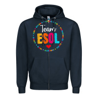 Navy back to school teachers crew students   team esol teacher t shirt Zipper Hoodie - linhVisuals