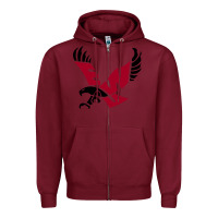 Burgundy The eastern washington eagles Zipper Hoodie - linhVisuals