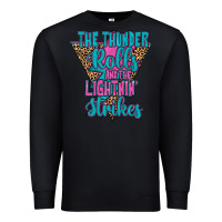 Black THE THUNDER ROLLS AND THE LIGHTNIN’ STRİKES Premium Sweatshirt - JahusDesignShop