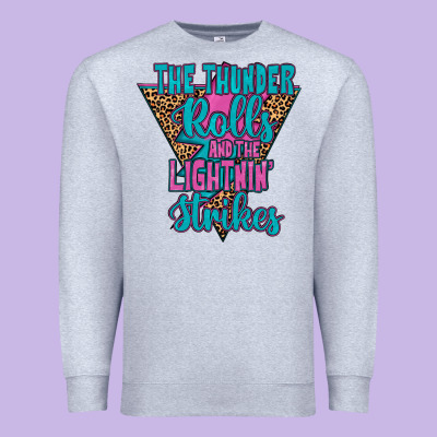 The Thunder Rolls And The Lightnin’ Strİkes Premium Sweatshirt Designed By Jahusdesignshop