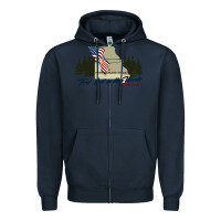 Navy fort leonard wood fort lost in the woods missouri pullover hoodie Zipper Hoodie - linhVisuals