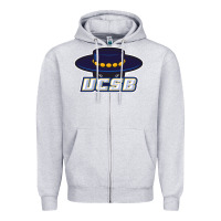 Heather Grey The uc santa barbara gauchos Zipper Hoodie - linhVisuals