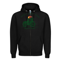 Black diddly squat farm green, tractor tee for farmer t shirt Zipper Hoodie - linhVisuals