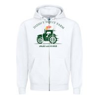 White diddly squat farm green, tractor tee for farmer t shirt Zipper Hoodie - linhVisuals