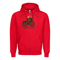 Red diddly squat farm green, tractor tee for farmer t shirt Zipper Hoodie - linhVisuals