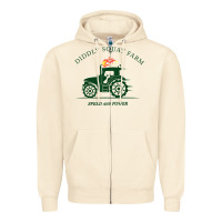 Sandshell diddly squat farm green, tractor tee for farmer t shirt Zipper Hoodie - linhVisuals