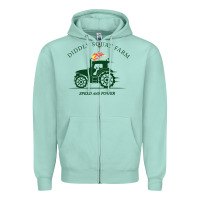 Seafoam diddly squat farm green, tractor tee for farmer t shirt Zipper Hoodie - linhVisuals
