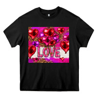 Black love heart shaped balloons tumbler hjf Heavy Core Tee - HowdyJamesFarm