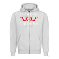 Dove Grey i don't know i just work here     t shirt Zipper Hoodie - linhVisuals