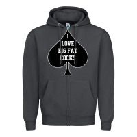 Smoke i love big fat cocks queen of spades t shirt Zipper Hoodie - linhVisuals