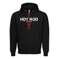 Black hot rod garage custom retro classic car spark plug t shirt Zipper Hoodie - linhVisuals