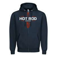 Navy hot rod garage custom retro classic car spark plug t shirt Zipper Hoodie - linhVisuals