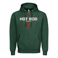 Sports Green hot rod garage custom retro classic car spark plug t shirt Zipper Hoodie - linhVisuals