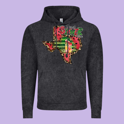 Sweet Summer Time Texas Vintage Hoodie Designed By Cowhidedigitalart