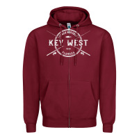 Key West Fl Vintage Crossed Fishing Rods T Shirt Zipper Hoodie | Teevron