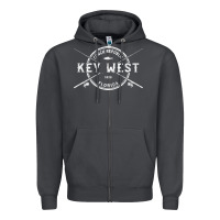 Smoke key west fl vintage crossed fishing rods t shirt Zipper Hoodie - linhVisuals