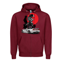 Burgundy jdm nsx car tuning japan samurai drift import pullover hoodie Zipper Hoodie - linhVisuals