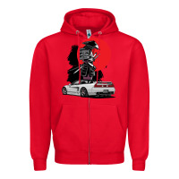 Red jdm nsx car tuning japan samurai drift import pullover hoodie Zipper Hoodie - linhVisuals