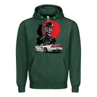 Sports Green jdm nsx car tuning japan samurai drift import pullover hoodie Zipper Hoodie - linhVisuals