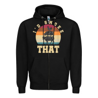 Black id smoke that funny smoked pork meat lover bbq gift barbecue t shirt Zipper Hoodie - linhVisuals