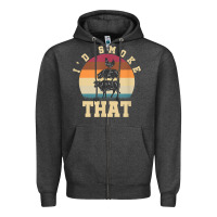 Charcoal Heather id smoke that funny smoked pork meat lover bbq gift barbecue t shirt Zipper Hoodie - linhVisuals
