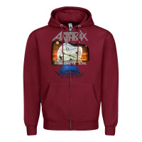 Burgundy anthrax – persistence of time 30th anniversary tank top Zipper Hoodie - linhVisuals