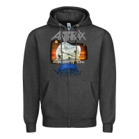 Charcoal Heather anthrax – persistence of time 30th anniversary tank top Zipper Hoodie - linhVisuals