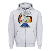 Heather Grey anthrax – persistence of time 30th anniversary tank top Zipper Hoodie - linhVisuals