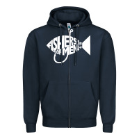 Navy matching church christian group bible verse fishers of men pullover ho Zipper Hoodie - linhVisuals