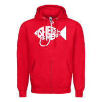 Red matching church christian group bible verse fishers of men pullover ho Zipper Hoodie - linhVisuals