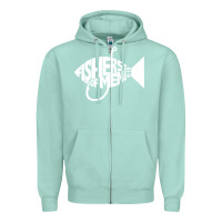 Seafoam matching church christian group bible verse fishers of men pullover ho Zipper Hoodie - linhVisuals