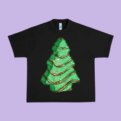 Green Christmas Cake Urban Heavy Tee Designed By Fadigitalartstudio