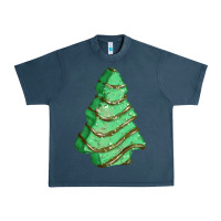 Midnight Navy green christmas cake Urban Heavy Tee - FaDigitalArtStudio