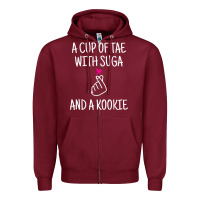 Burgundy korean drama kdrama tae suga kookie t shirt Zipper Hoodie - linhVisuals