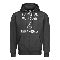 Charcoal Heather korean drama kdrama tae suga kookie t shirt Zipper Hoodie - linhVisuals