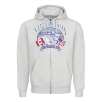 Dove Grey americana niagara falls scene canada america flags sweatshirt Zipper Hoodie - linhVisuals