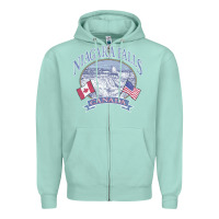 Seafoam americana niagara falls scene canada america flags sweatshirt Zipper Hoodie - linhVisuals